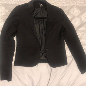 Black button blazer
